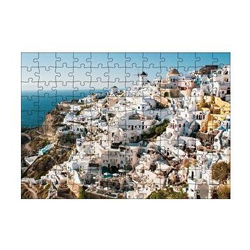 Cakapuzzle Yunanistan Santorini Yamaç Evleri 120 Parça Ahşap Puzzle