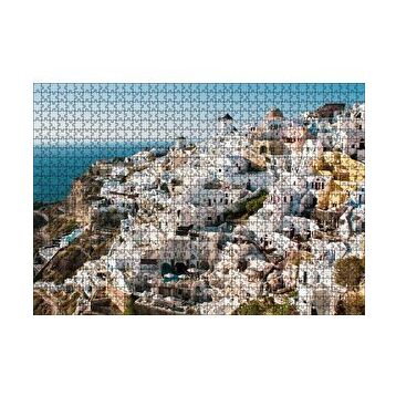 Cakapuzzle Yunanistan Santorini Yamaç Evleri 120 Parça Ahşap Puzzle