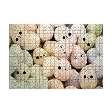 Cakapuzzle Yüz İfadeli Yumurtalar 120 Parça Ahşap Puzzle