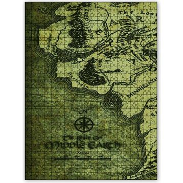 Cakapuzzle Yüzüklerin Efendisi Harita 1000 Parça Puzzle