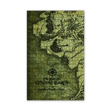Cakapuzzle Yüzüklerin Efendisi Harita 120 Parça Ahşap Puzzle