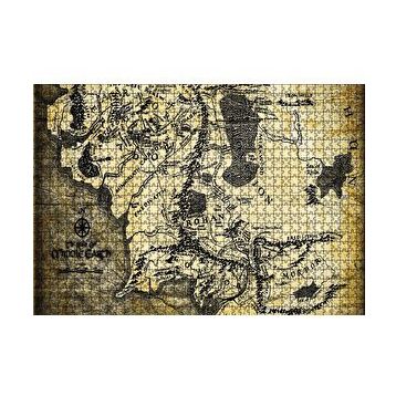 Cakapuzzle Yüzüklerin Efendisi Harita 120 Parça Ahşap Puzzle