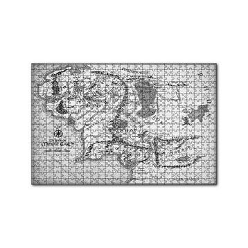Cakapuzzle Yüzüklerin Efendisi Harita Beyaz 120 Parça Ahşap Puzzle