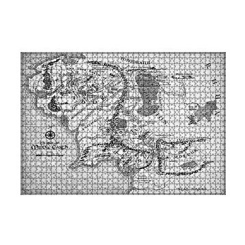 Cakapuzzle Yüzüklerin Efendisi Harita Beyaz 120 Parça Ahşap Puzzle