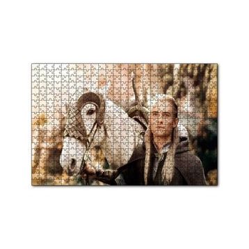 Cakapuzzle Yüzüklerin Efendisi Legolas ve Beyaz Atı 120 Parça Ahşap Puzzle