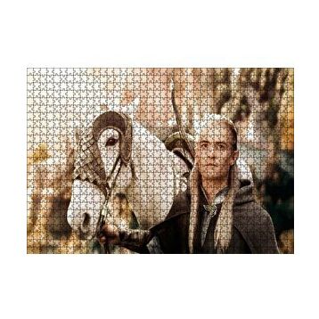 Cakapuzzle Yüzüklerin Efendisi Legolas ve Beyaz Atı 120 Parça Ahşap Puzzle