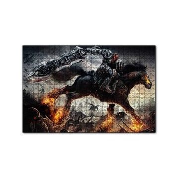Cakapuzzle Yüzüklerin Efendisi Nazgul ve Alevler 120 Parça Ahşap Puzzle