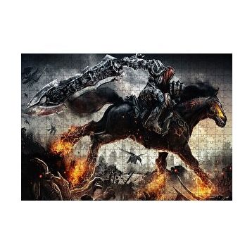 Cakapuzzle Yüzüklerin Efendisi Nazgul ve Alevler 120 Parça Ahşap Puzzle