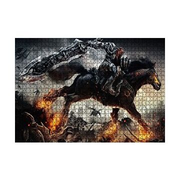Cakapuzzle Yüzüklerin Efendisi Nazgul ve Alevler 120 Parça Ahşap Puzzle