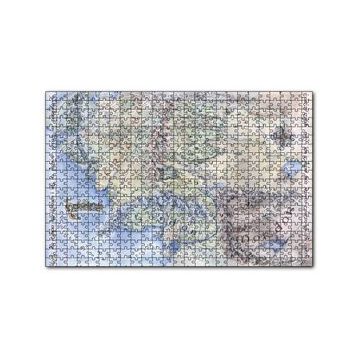 Cakapuzzle Yüzüklerin Efendisi Ortadünya Haritası 120 Parça Ahşap Puzzle