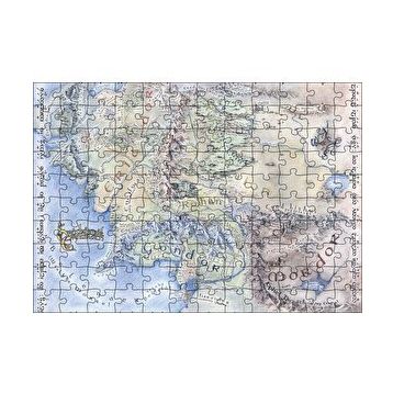 Cakapuzzle Yüzüklerin Efendisi Ortadünya Haritası 120 Parça Ahşap Puzzle