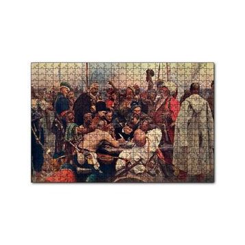 Cakapuzzle Zaporozhian Mektup Yazarken Ilya Repin Yapboz MDF Puzzle