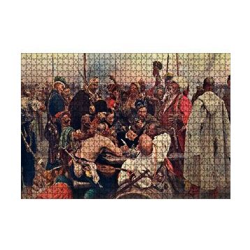 Cakapuzzle Zaporozhian Mektup Yazarken Ilya Repin Yapboz MDF Puzzle