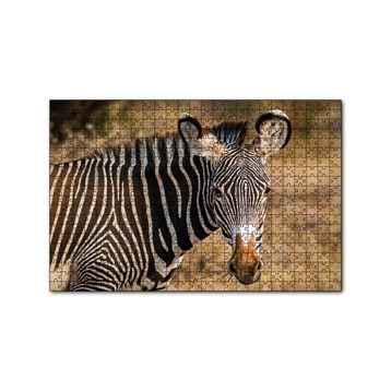 Cakapuzzle Zebra ve Muhteşem Dalgalı Şeritleri 120 Parça Ahşap Puzzle