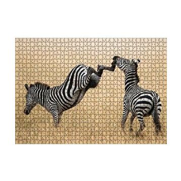 Cakapuzzle Zebranın Tehlikeli Tekmesi 120 Parça Ahşap Puzzle