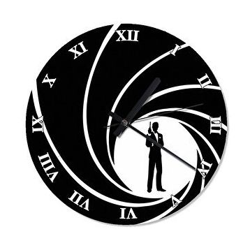 Cakasaat 0007 James Bond Analog Duvar Saati
