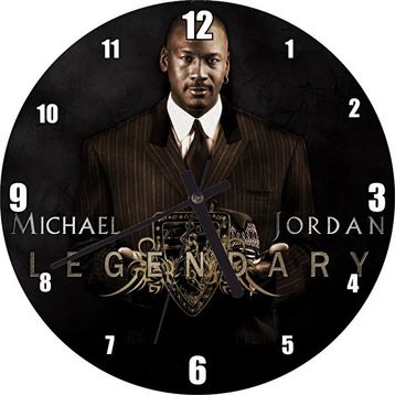 Cakasaat 5000219364 Efsanevi Michael Jordan Takım Elbiseli Duvar Saati