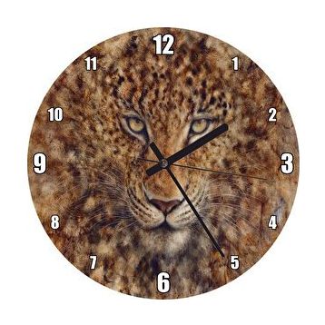 Cakasaat Afrika Leoparı Çizim Görseli Duvar Saati