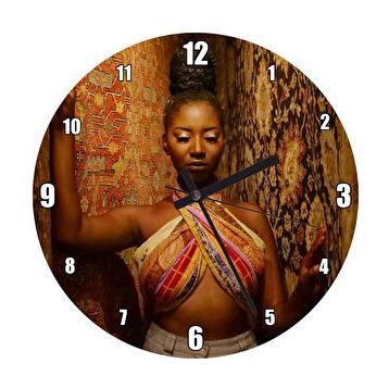 Cakasaat Afrikalı Duru Güzellik Ve Yöresel Kıyafeti Duvar Saati