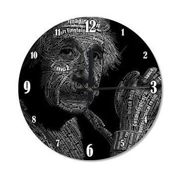 Cakasaat Albert Einstein Analog Duvar Saati