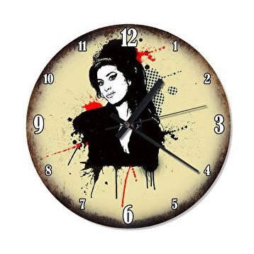 Cakasaat Amy Winehouse Baskılı Duvar Saati