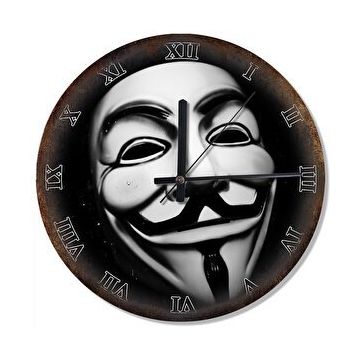 Cakasaat Anonymous Maskesi V For Vendetta Tasarım Duvar Saati