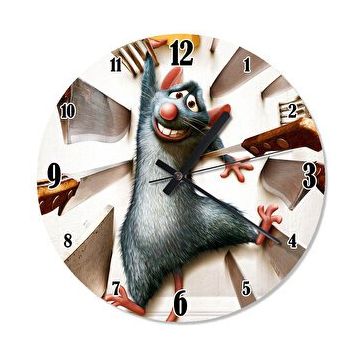 Cakasaat Aşçı Fare Ratatouille Çocuk Odası Duvar Saati