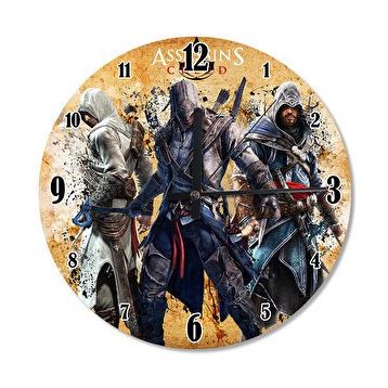 Cakasaat Assassin's Creed Ahşap Duvar Saati