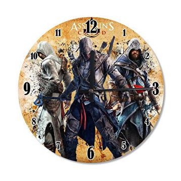 Cakasaat Assassin's Creed Ahşap Duvar Saati