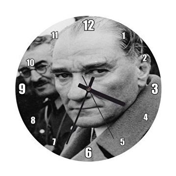 Cakasaat Atatürk Yakın Plan Fotoğraf Duvar Saati