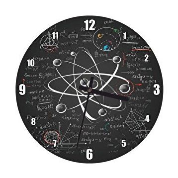 Cakasaat Atomik Araştırma Çizim Üzerinde Formüller Duvar Saati