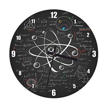 Cakasaat Atomik Araştırma Çizim Üzerinde Formüller Duvar Saati
