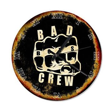 Cakasaat Bad Boys Crew Akarlı Duvar Saati