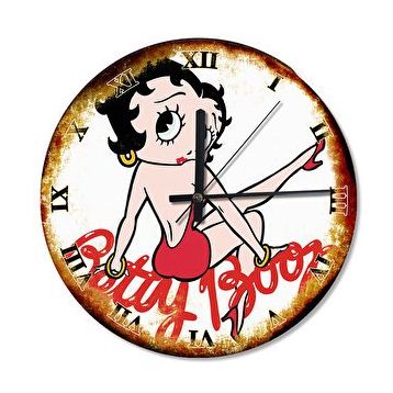 Cakasaat Betty Boop Baskılı Duvar Saati