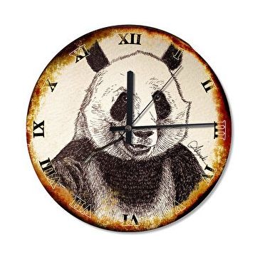 Cakasaat Boz Panda Tasarım Duvar Saati