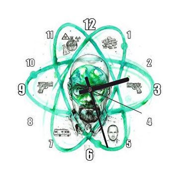 Cakasaat Breaking Bad Walter White Atom Sembolü Duvar Saati