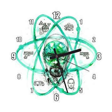 Cakasaat Breaking Bad Walter White Atom Sembolü Duvar Saati