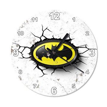 Cakasaat Çatlak Zeminde Batman Logo Sessiz Duvar Saati