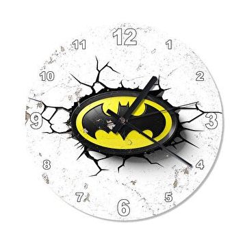 Cakasaat Çatlak Zeminde Batman Logo Sessiz Duvar Saati