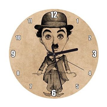 Cakasaat Charlie Chaplin Sb Karikatürize Duvar Saati