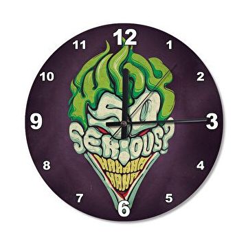 Cakasaat Ciddi Joker Şekilli Duvar Saati