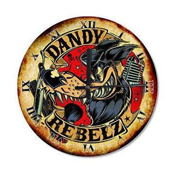 Cakasaat Dandy Rebelz Akarlı Duvar Saati