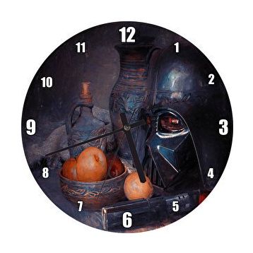 Cakasaat Darth Vader Kaskı Işın Kılıcı Ve Meyveler Görsel Duvar Saati