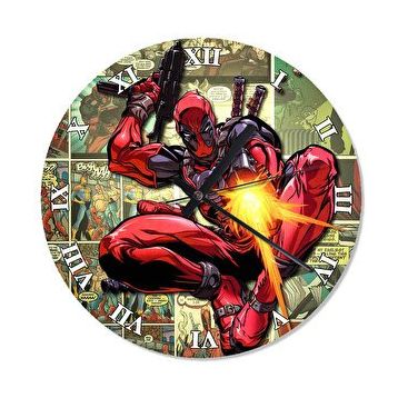 Cakasaat Deadpool Dekoratif Duvar Saati