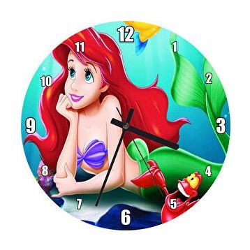 Cakasaat Disney Karakteri Deniz Kızı Ve Yengeç Duvar Saati