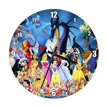 Cakasaat Disney Masal Kahramanları Bir Arada Duvar Saati