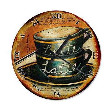 Cakasaat Double Latte Dekoratif Duvar Saati