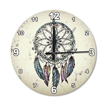 Cakasaat Dream Catcher Ahşap Duvar Saati