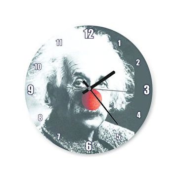 Cakasaat Einstein Kırmızı Burunlu Duvar Saati