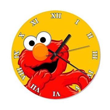 Cakasaat Elmo The Muppets Akarlı Duvar Saati